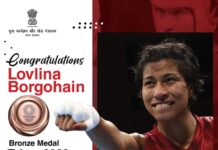 3rd Medal for #IndiaAtTokyo2020 Lovlina Borgohain clinches #Bronze in women’s 69 kg #Boxing even